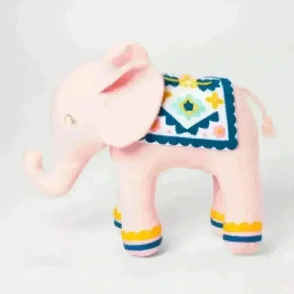 Pink Elephant Decorative Pillow embroidered​